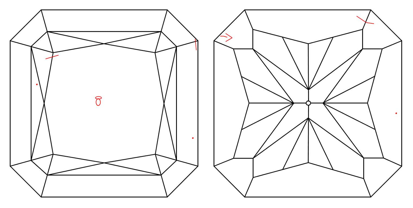 GIA 1.05 H-VS2 Radiant Diamond
