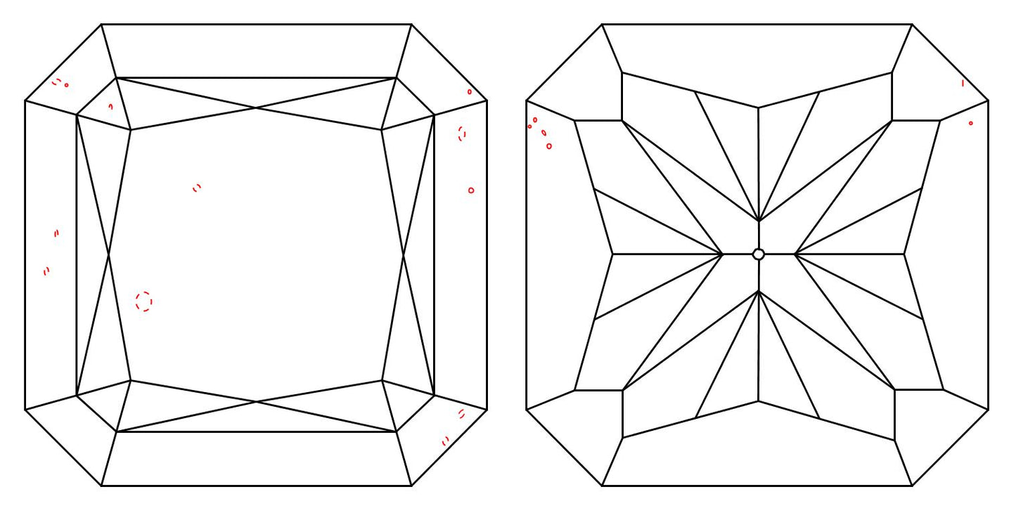 GIA 1 H-VS1 Radiant Diamond