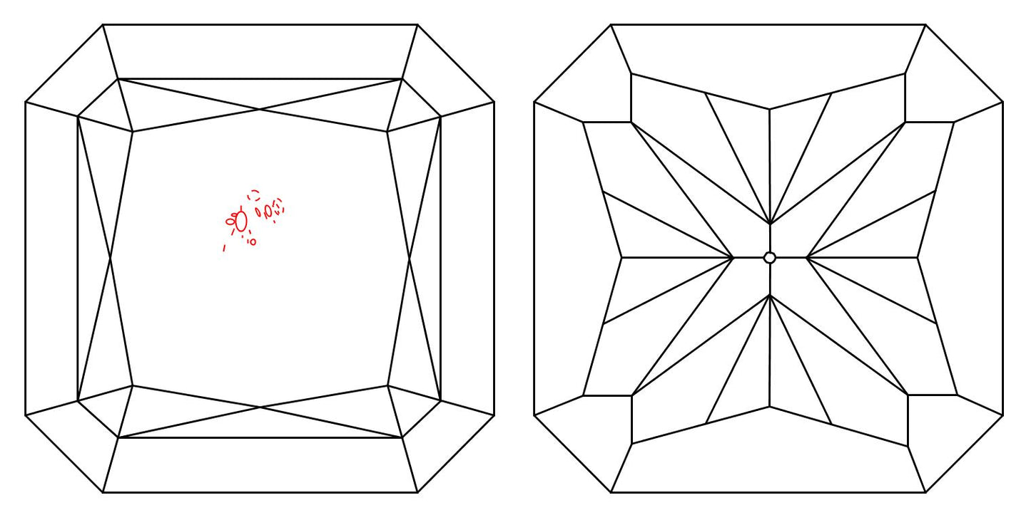 GIA 1 I-SI1 Radiant Diamond