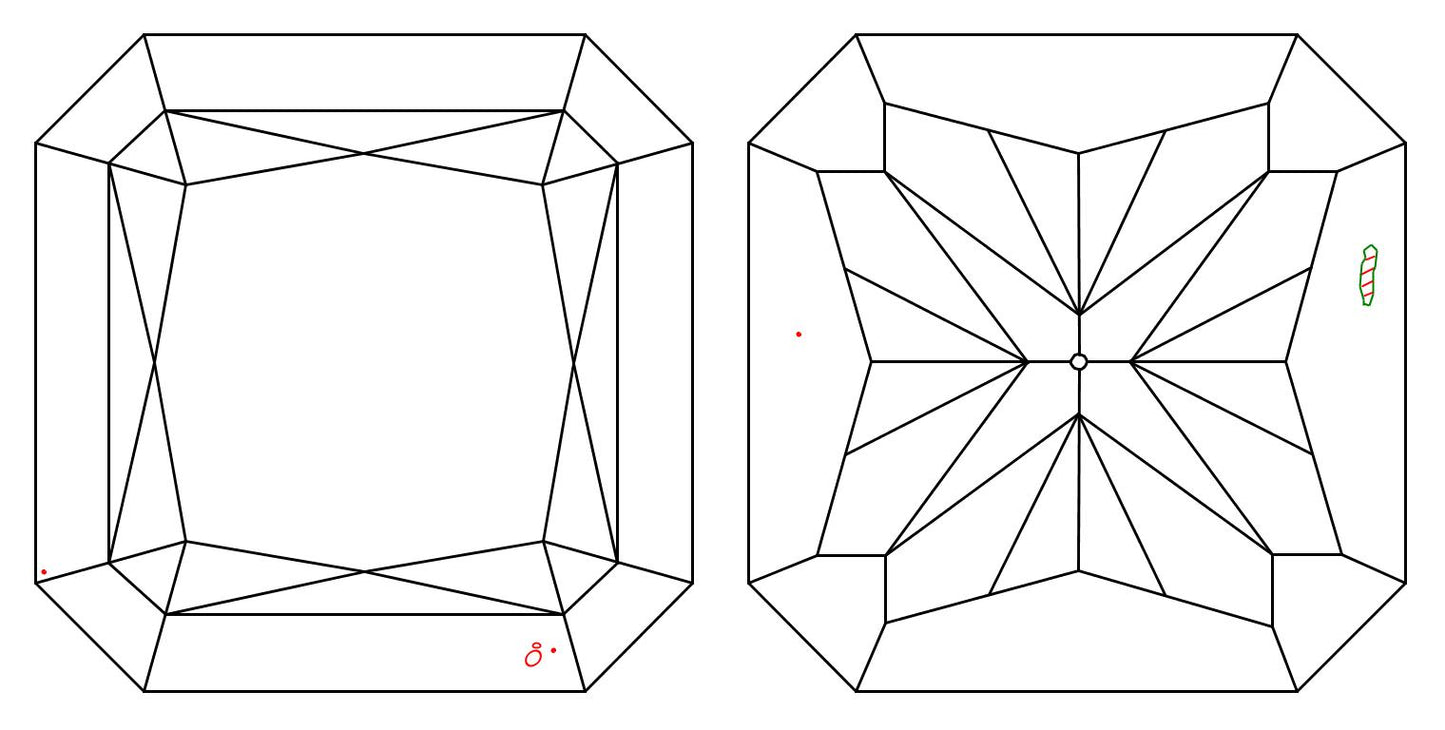 GIA 1 G-VS2 Radiant Diamond