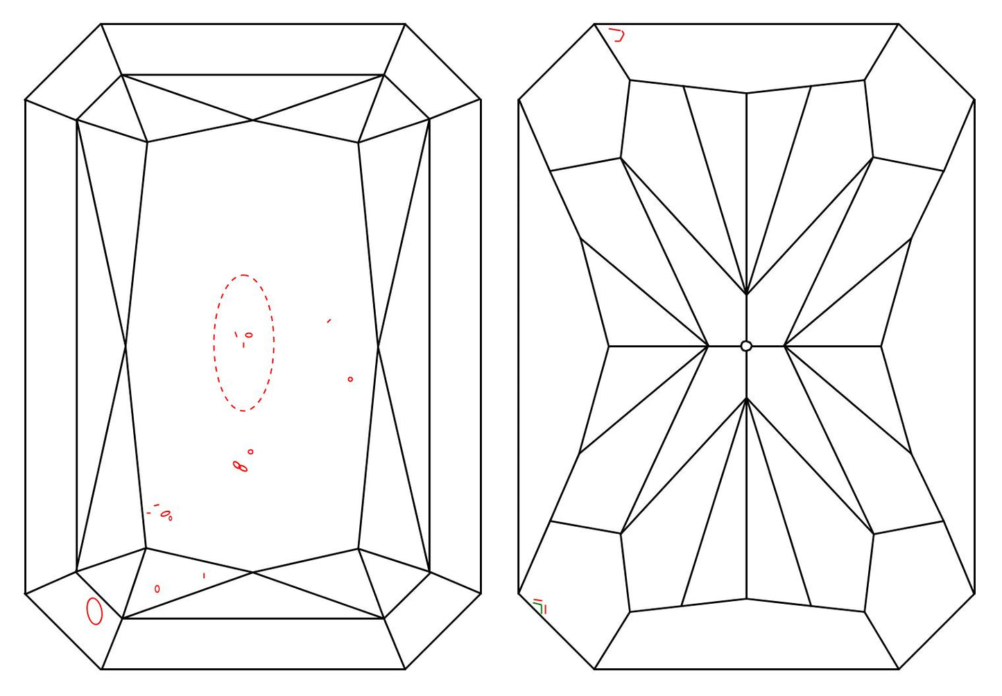 GIA 1 I-SI1 Radiant Diamond