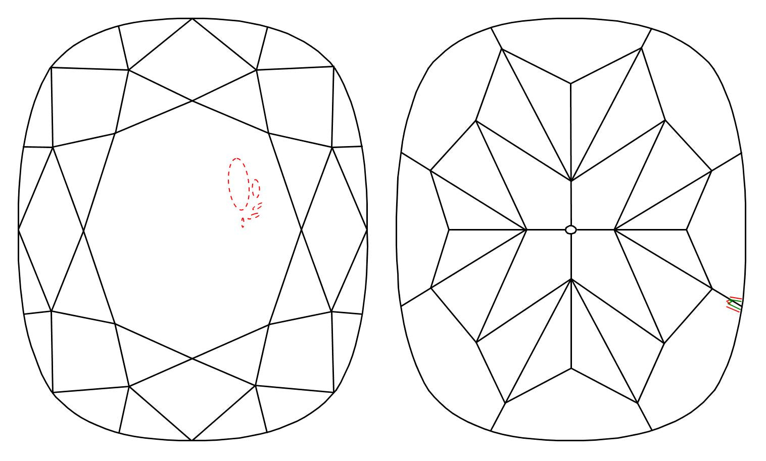 GIA 1 F-SI1 Cushion Diamond