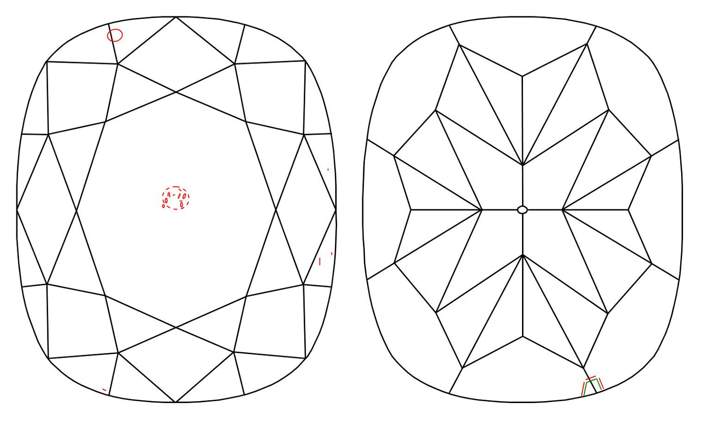 GIA 1.06 H-SI1 Cushion Diamond
