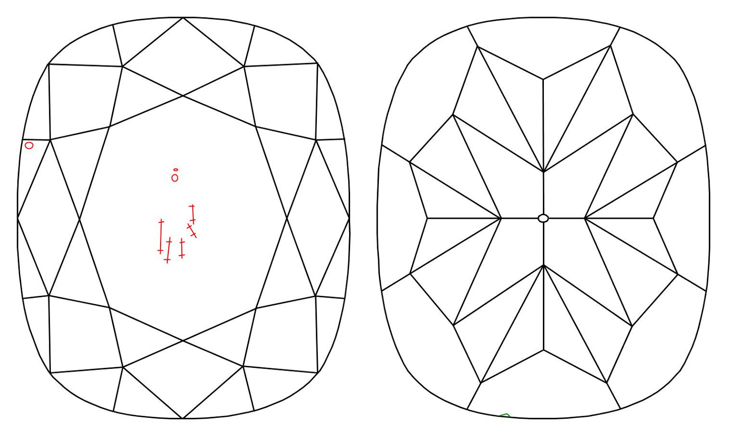 GIA 1.03 D-VS2 Cushion Diamond