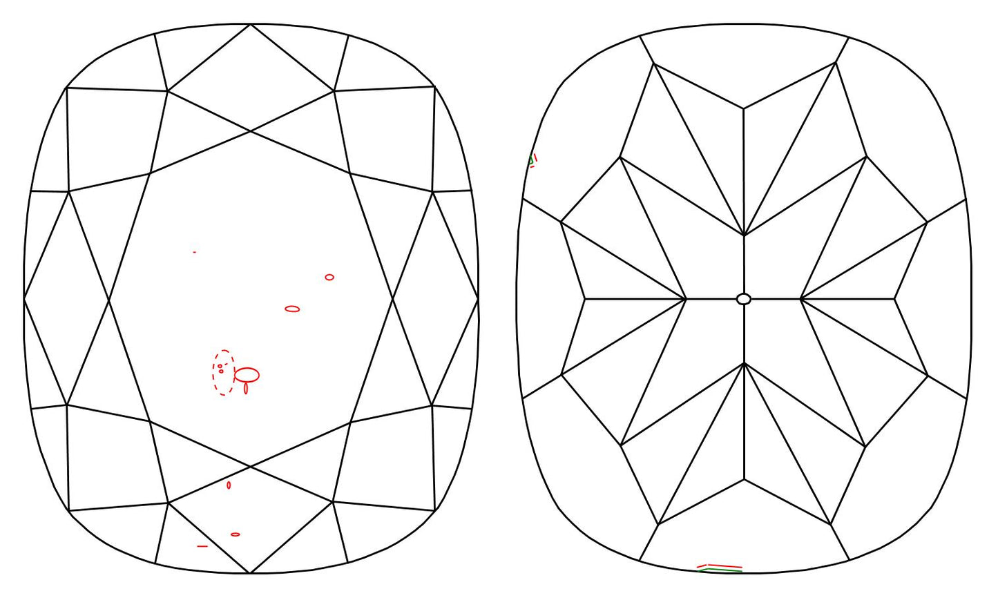 GIA 1.03 F-SI1 Cushion Diamond