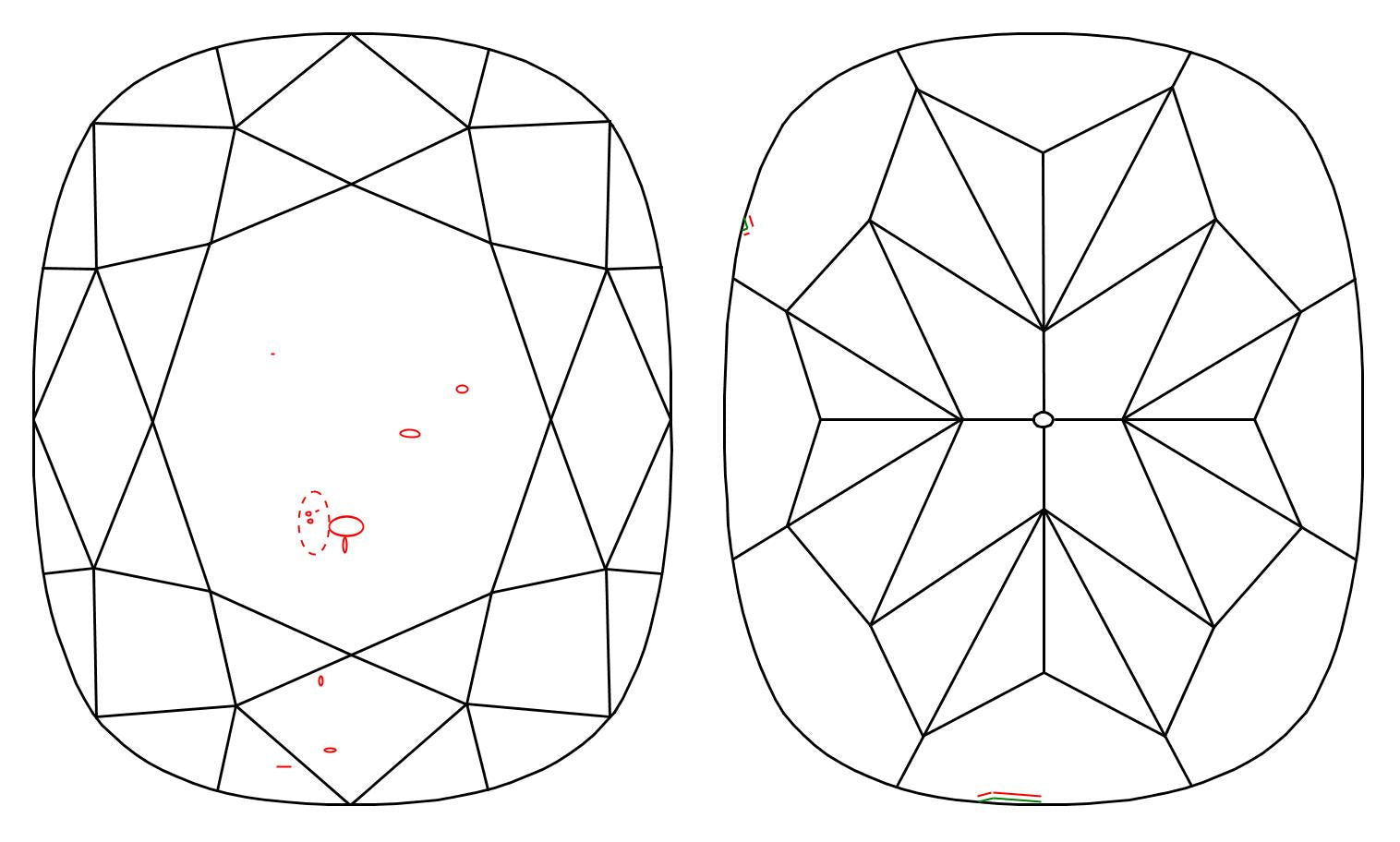 GIA 1.03 F-SI1 Cushion Diamond