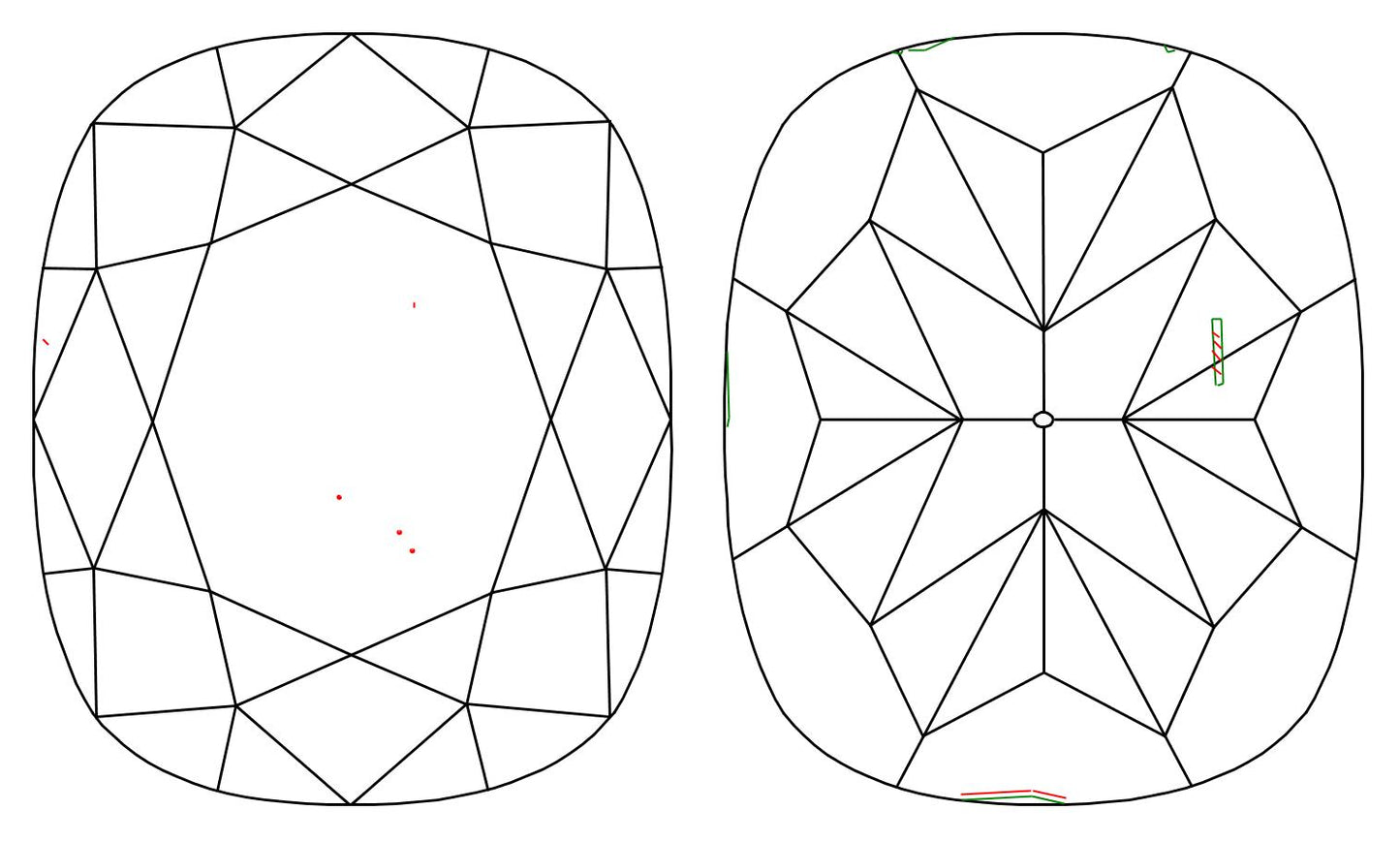 GIA 1 H-SI1 Cushion Diamond