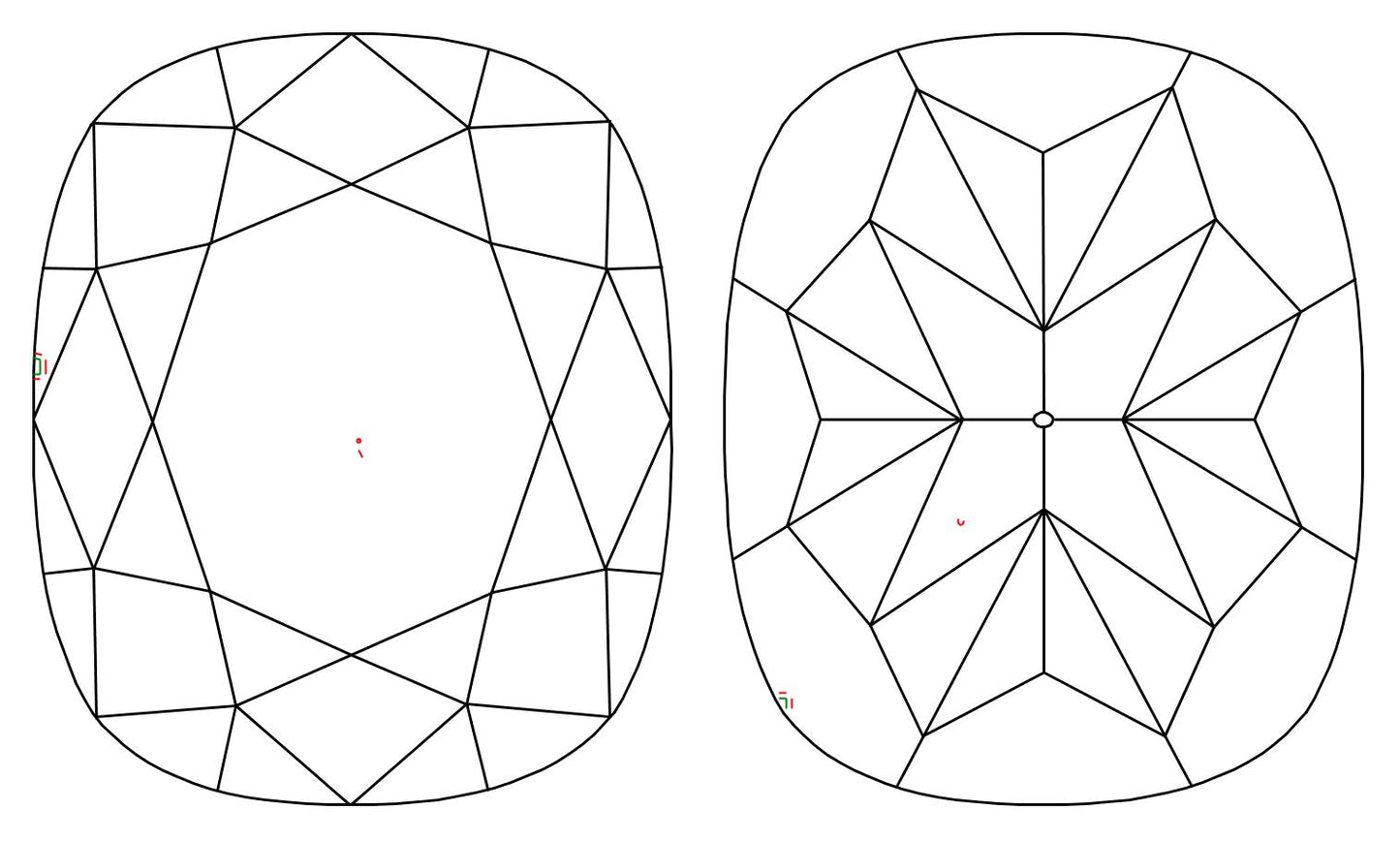 GIA 1 H-VVS2 Cushion Diamond