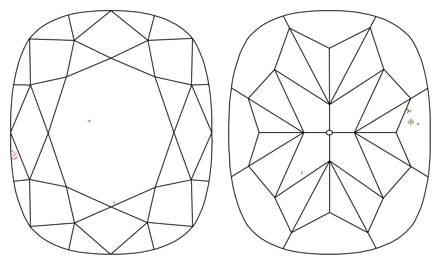 GIA 1 H-VS1 Cushion Diamond