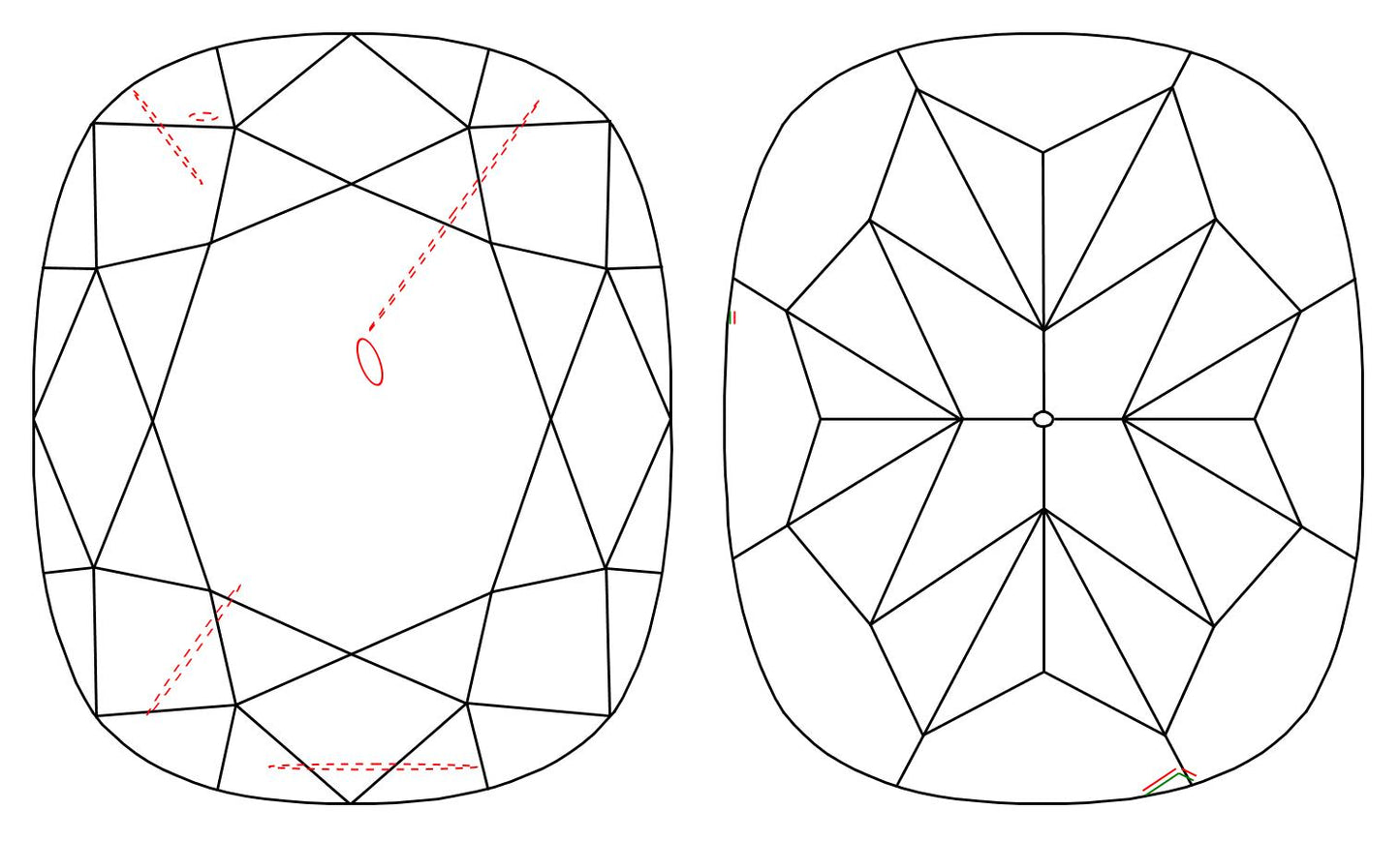 GIA 1.01 K-SI1 Cushion Diamond