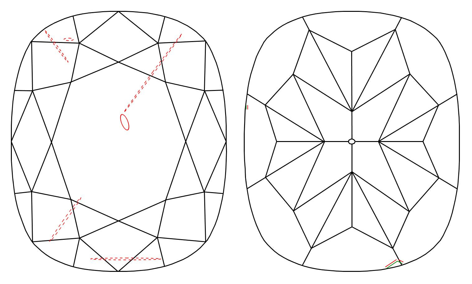 GIA 1.01 K-SI1 Cushion Diamond