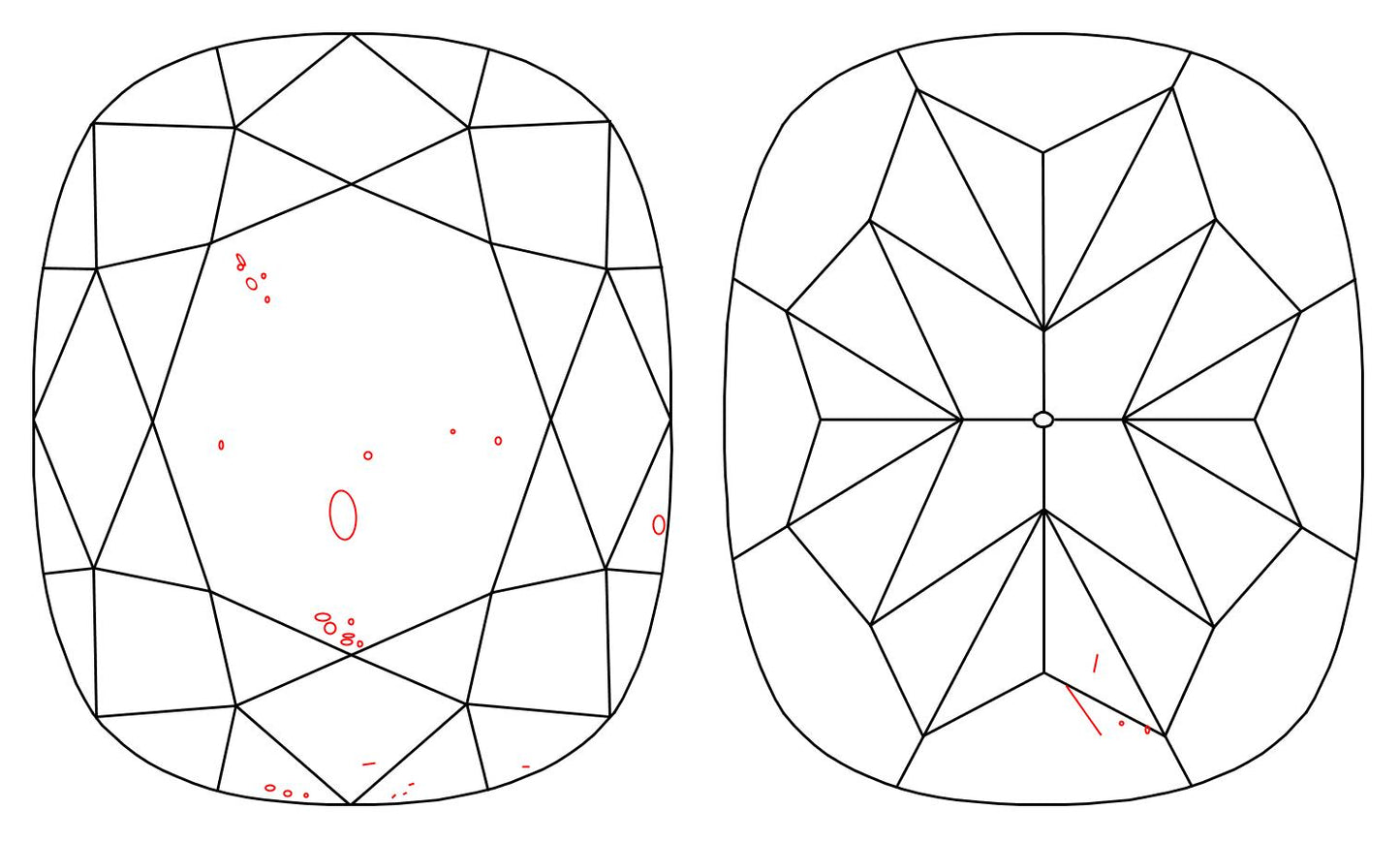 GIA 1 D-SI2 Cushion Diamond