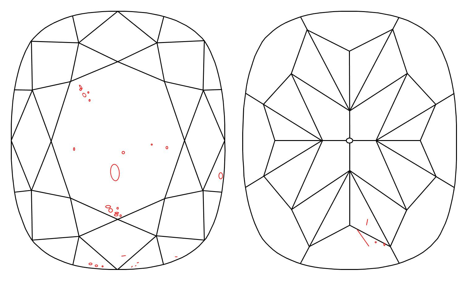 GIA 1 D-SI2 Cushion Diamond