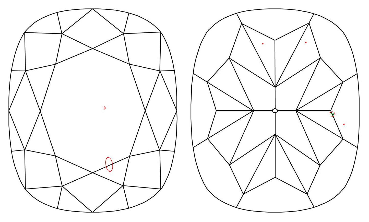 GIA 1 F-SI2 Cushion Diamond