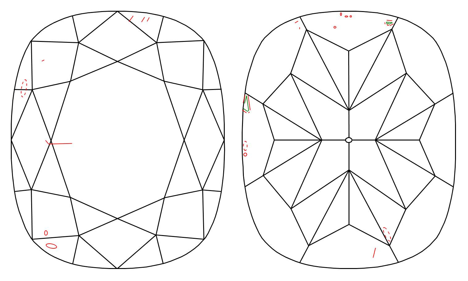 GIA 1 I-SI1 Cushion Diamond