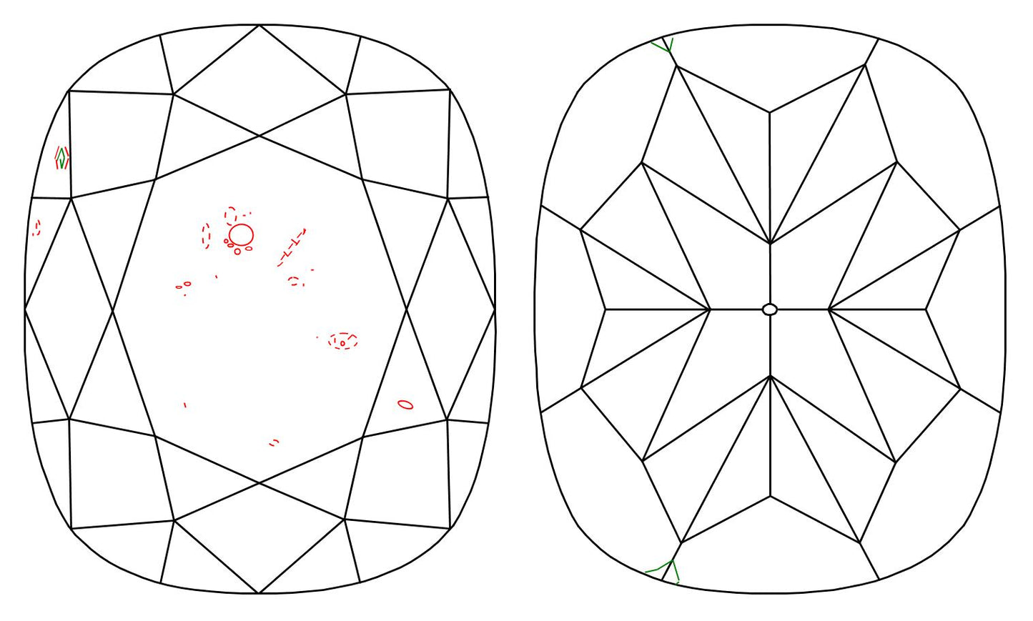 GIA 1 I-SI1 Cushion Diamond
