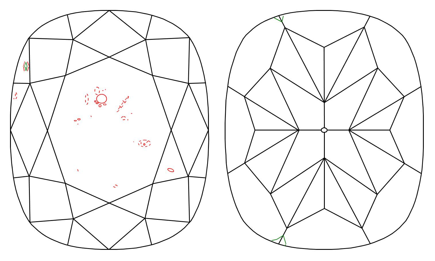 GIA 1 I-SI1 Cushion Diamond