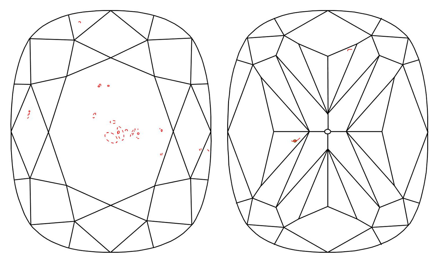 GIA 1.01 I-SI1 Cushion Diamond