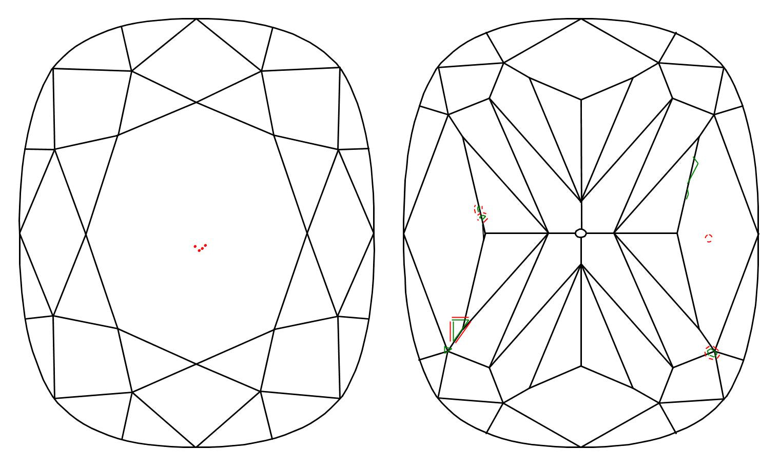 GIA 1.02 I-VVS2 Cushion Diamond