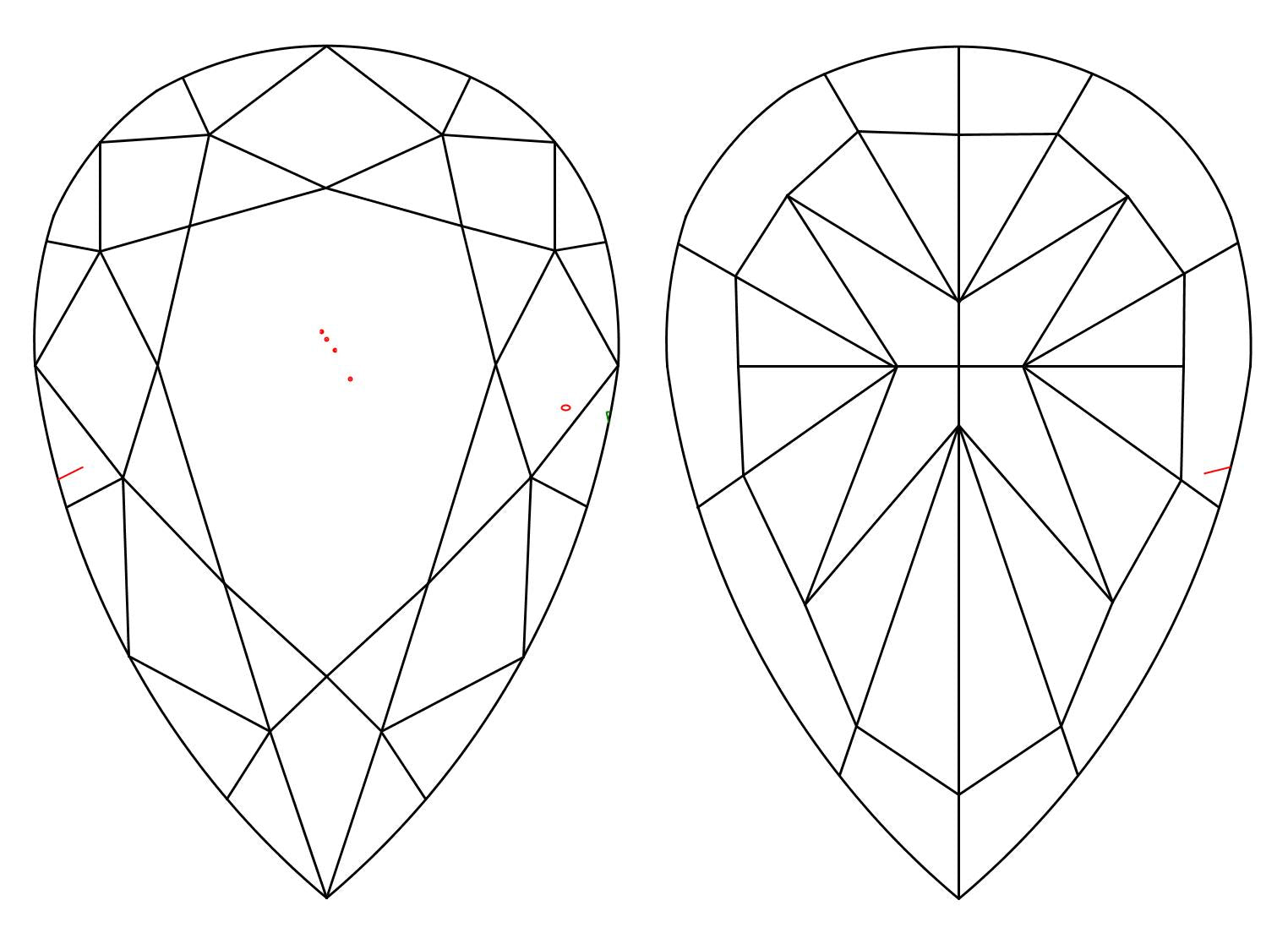 GIA 3.02 W-X-VS2 Pear Diamond