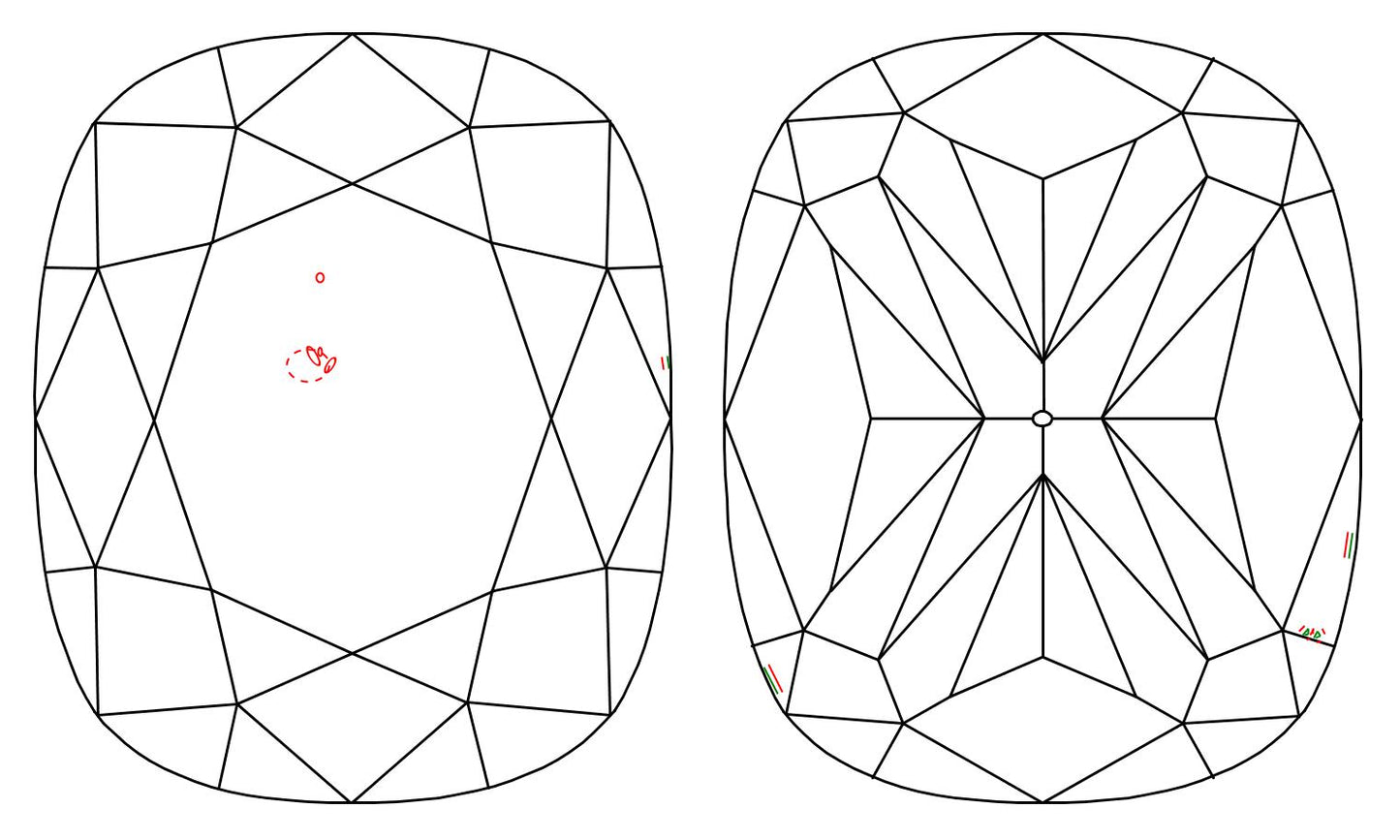 GIA 1.5 H-VS2 Cushion Diamond