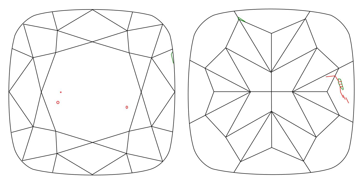 GIA 1 F-SI1 Cushion Diamond
