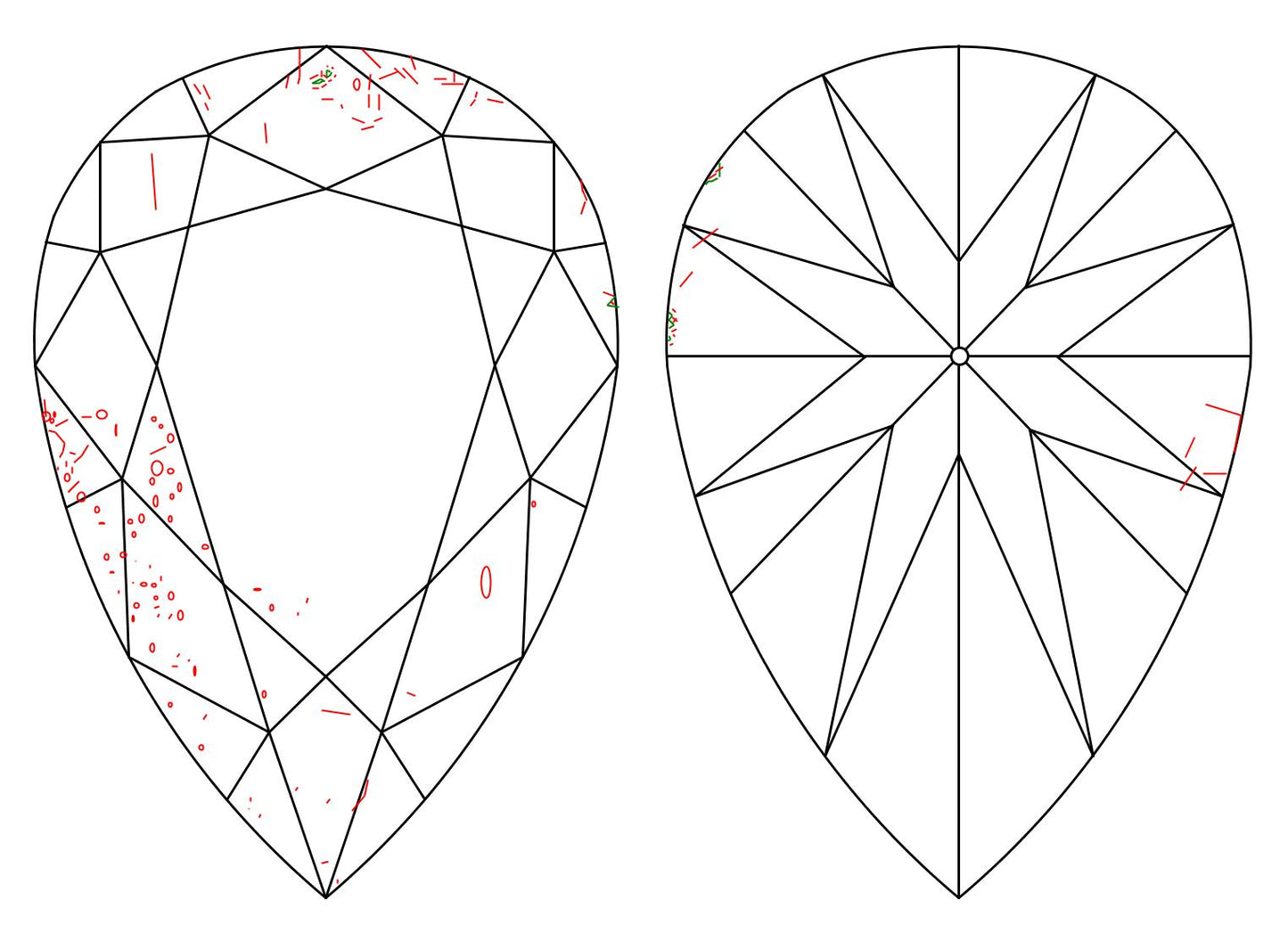 GIA 5.01 D-SI2 Pear Diamond