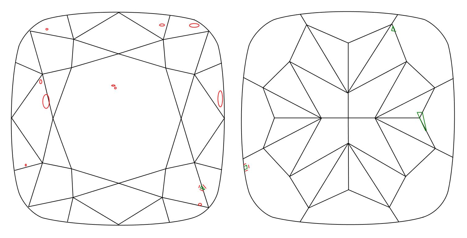 GIA 1 H-SI1 Cushion Diamond