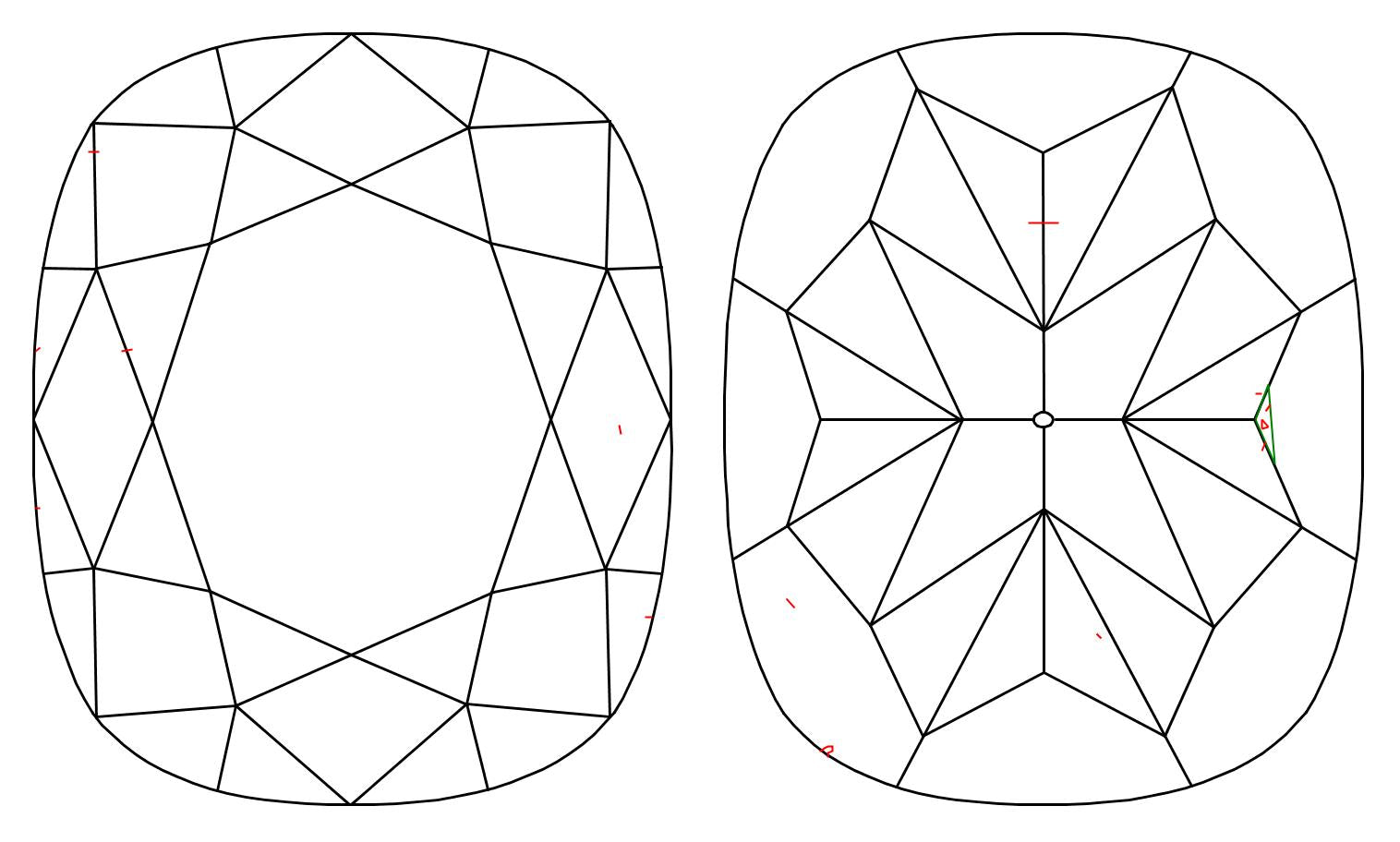 GIA 1 H-VVS1 Cushion Diamond