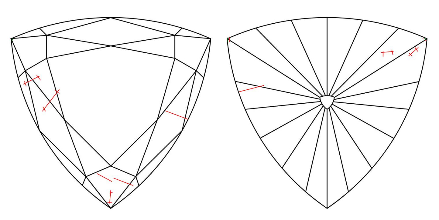 GIA 0.2 Fancy Intense Yellow-SI2 Triangle Diamond
