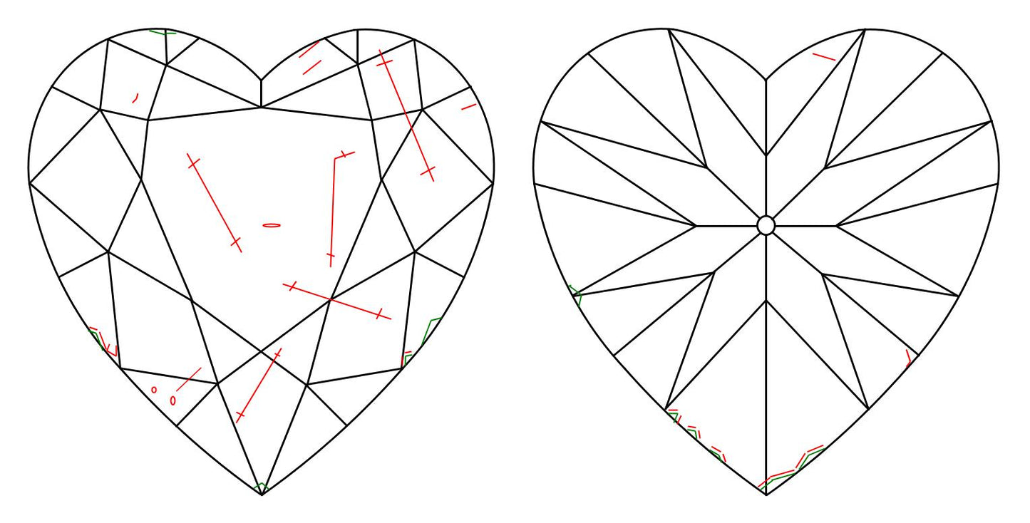 GIA 3.01 I-SI1 Heart Diamond