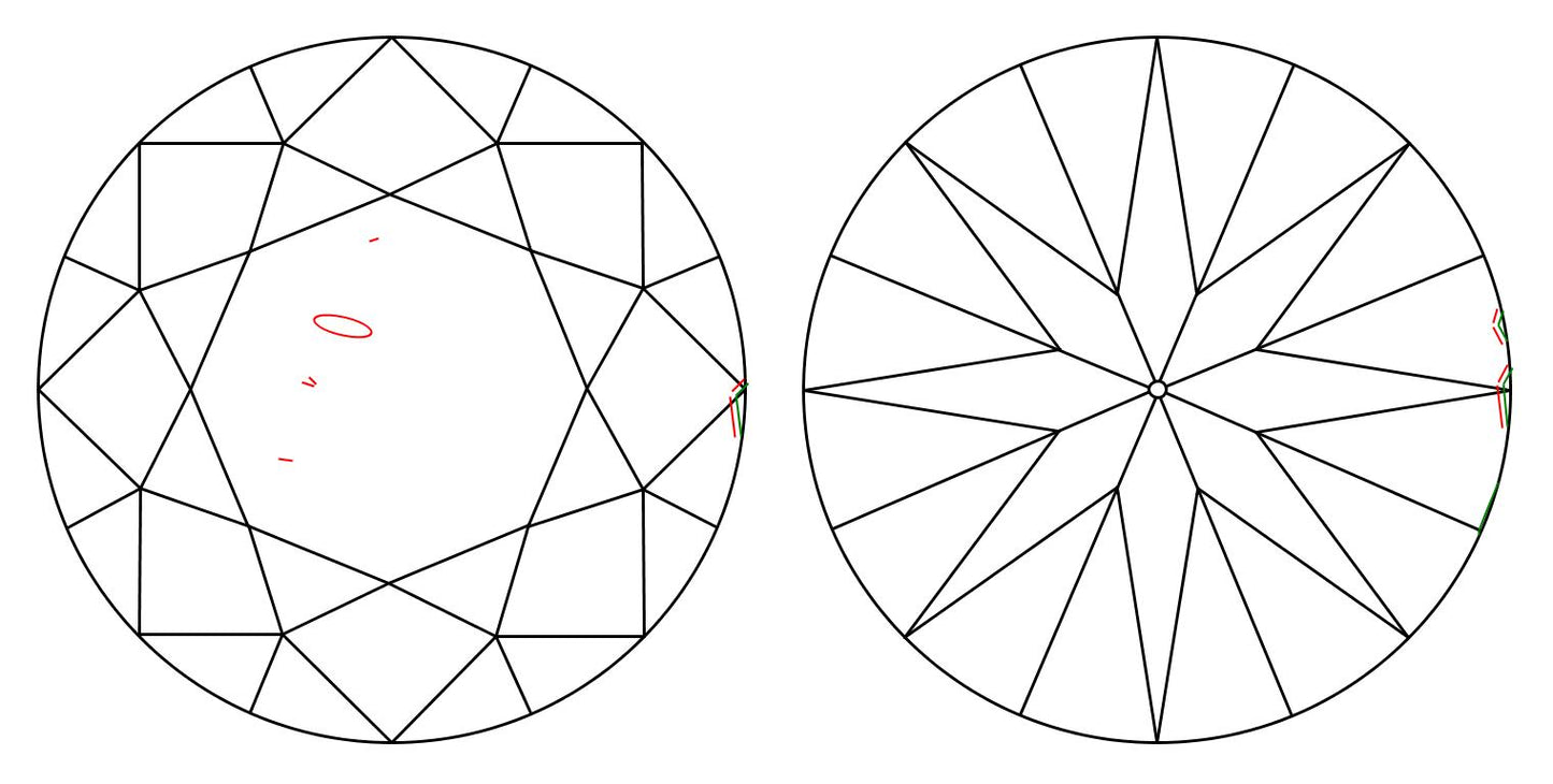 GIA 1.01 F-I1 Round Diamond