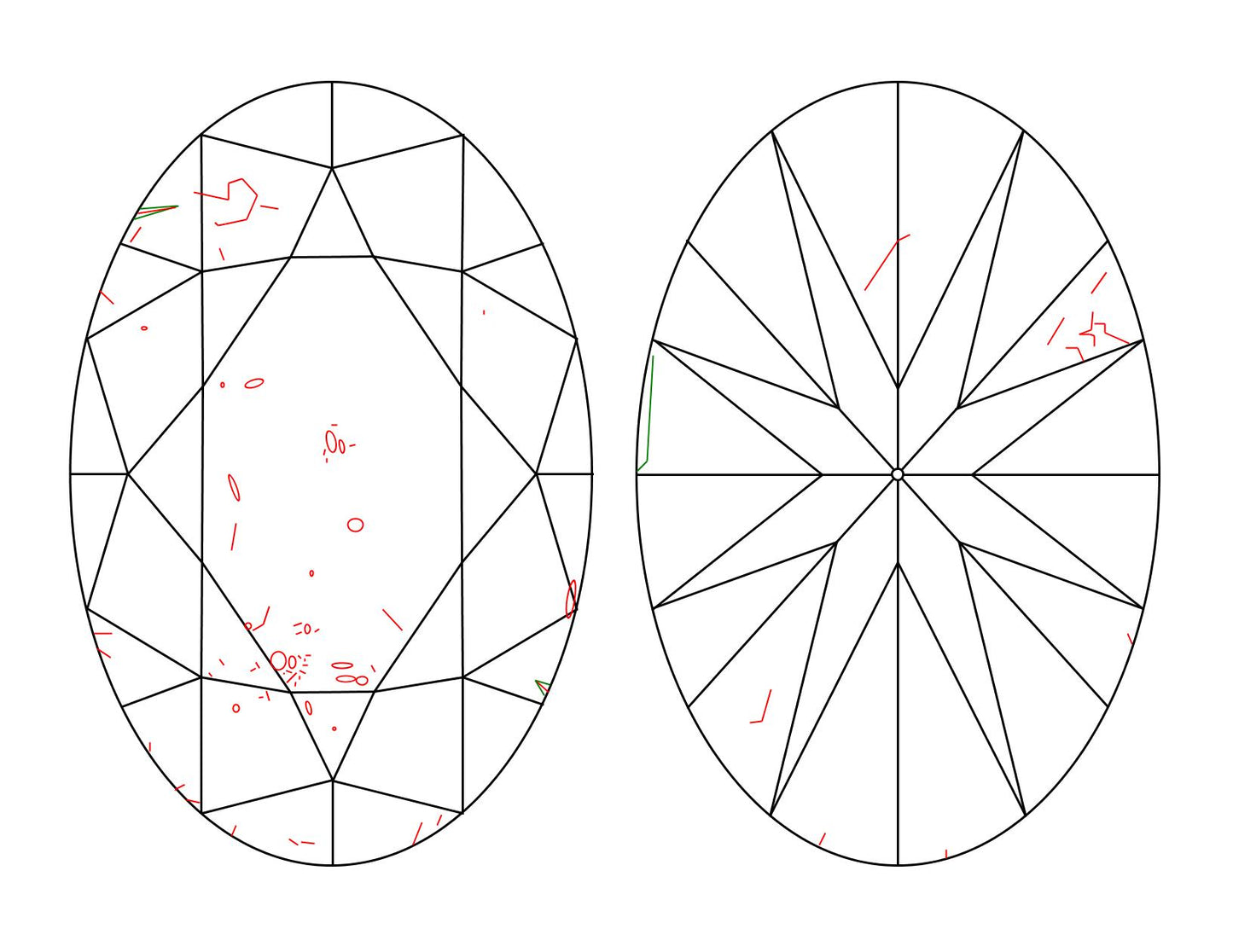 GIA 1 J-SI2 Oval Diamond