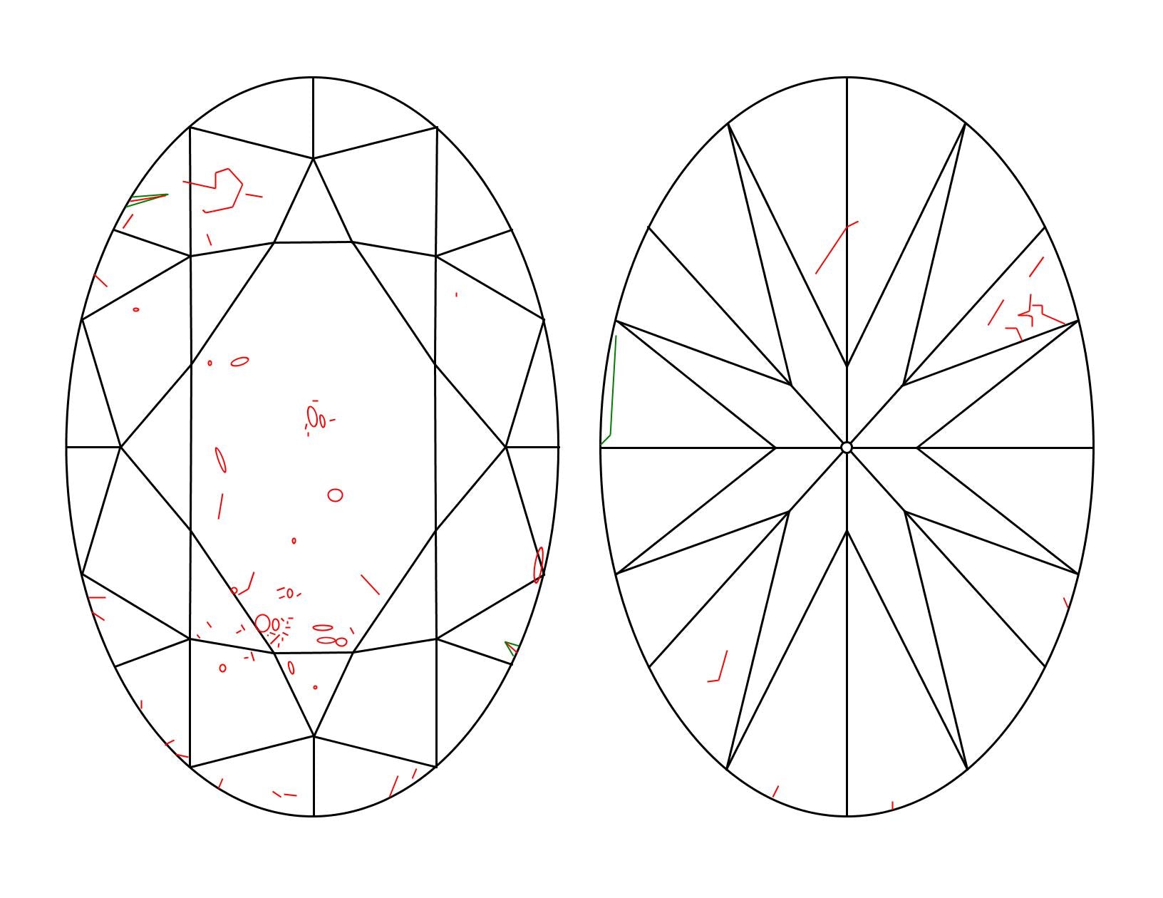 GIA 1 J-SI2 Oval Diamond