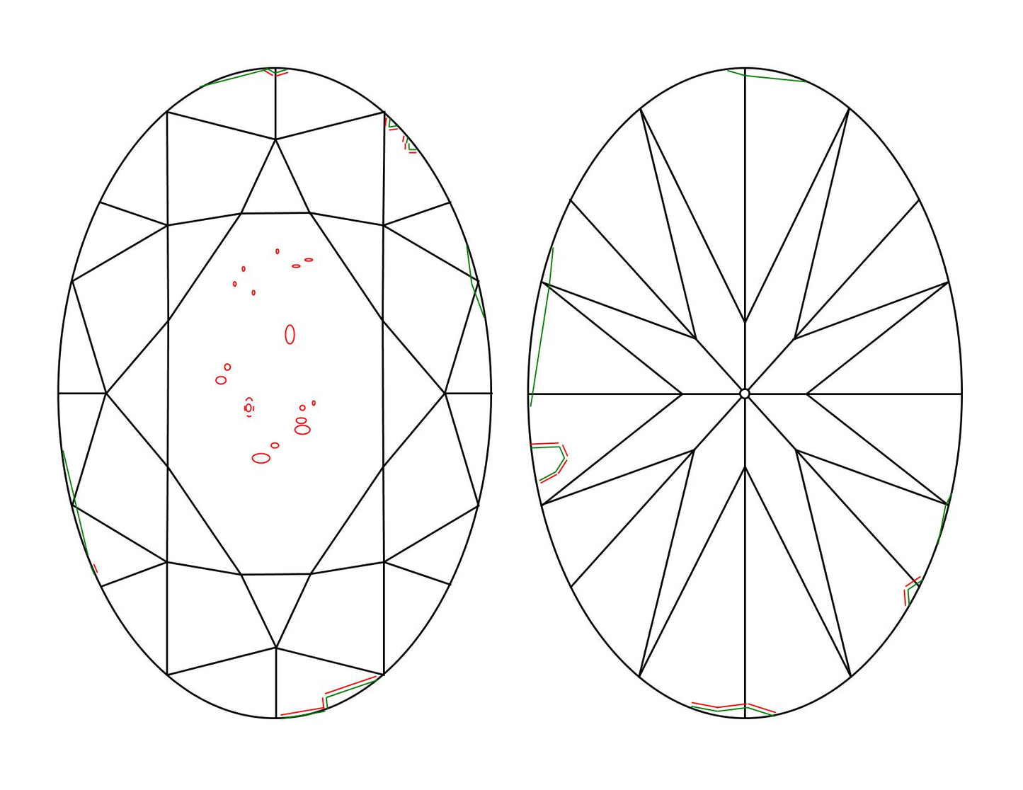 GIA 1 I-SI2 Oval Diamond