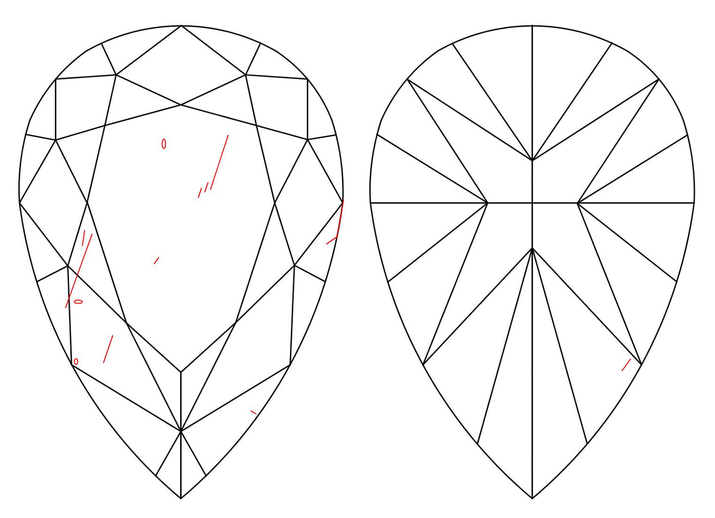 GIA 2.01 D-SI1 Pear Diamond