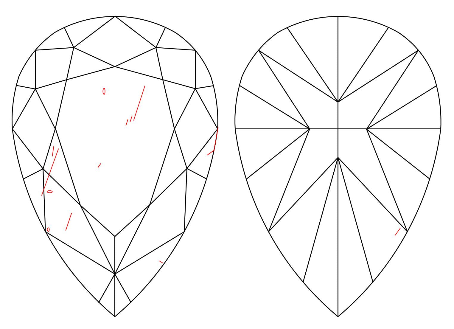 GIA 2.01 D-SI1 Pear Diamond