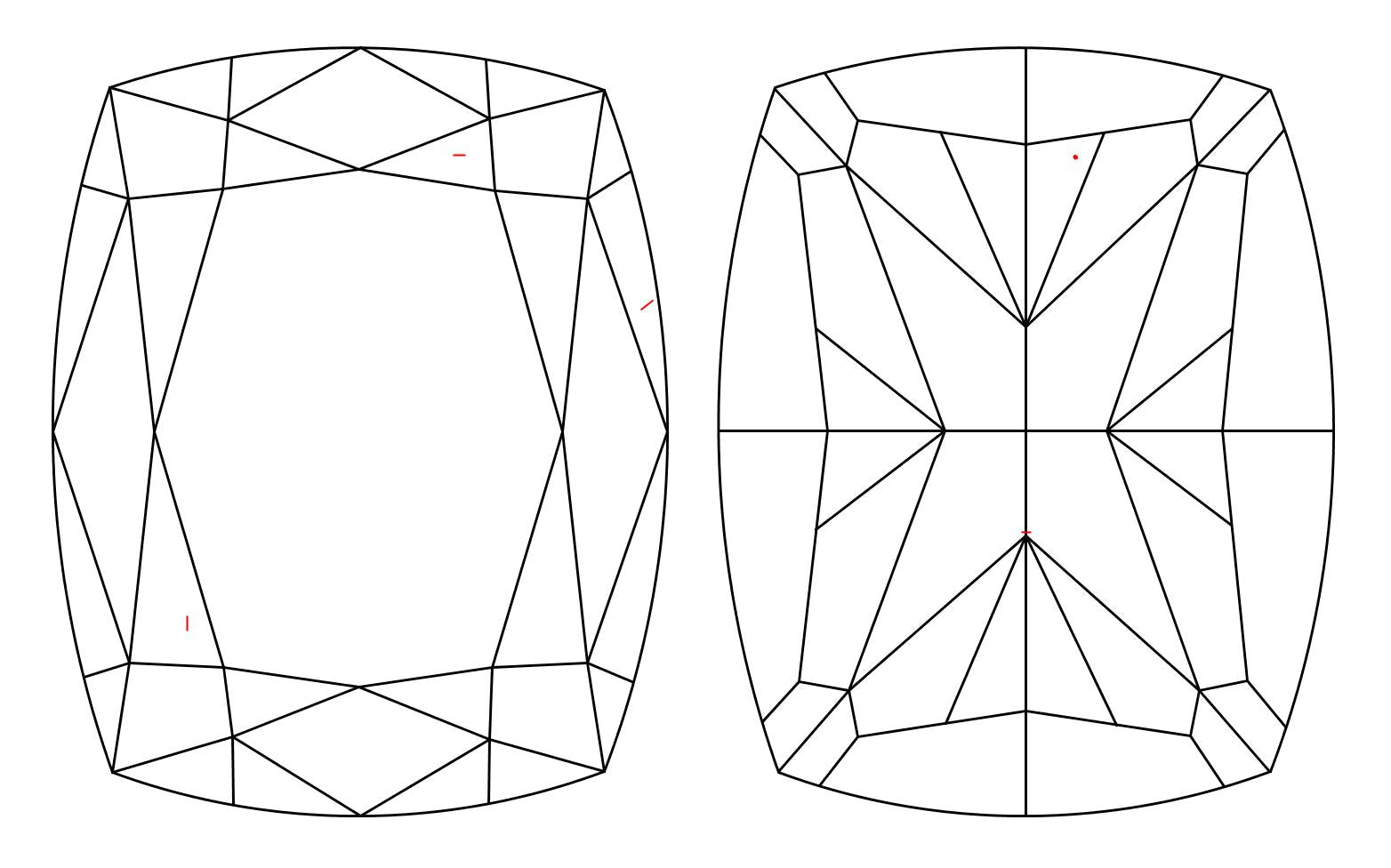 GIA 1.1 W-X-VVS1 Cushion Diamond