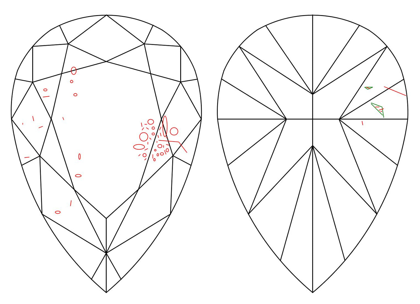 GIA 1.03 F-SI2 Pear Diamond