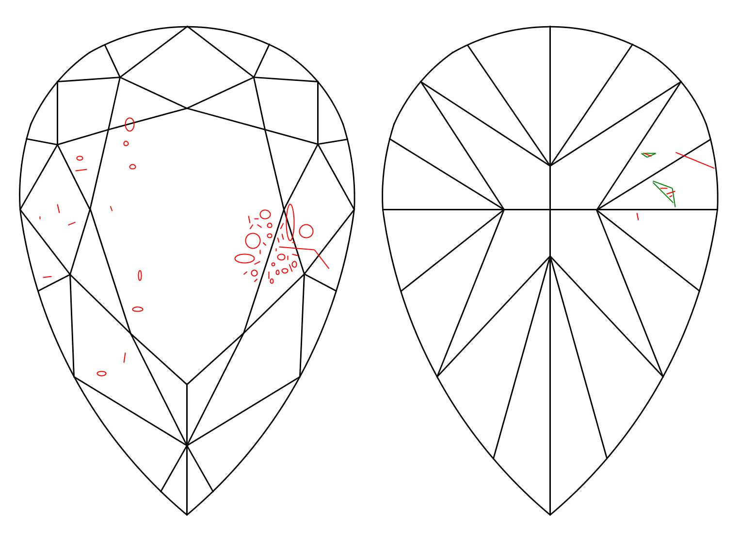 GIA 1.03 F-SI2 Pear Diamond