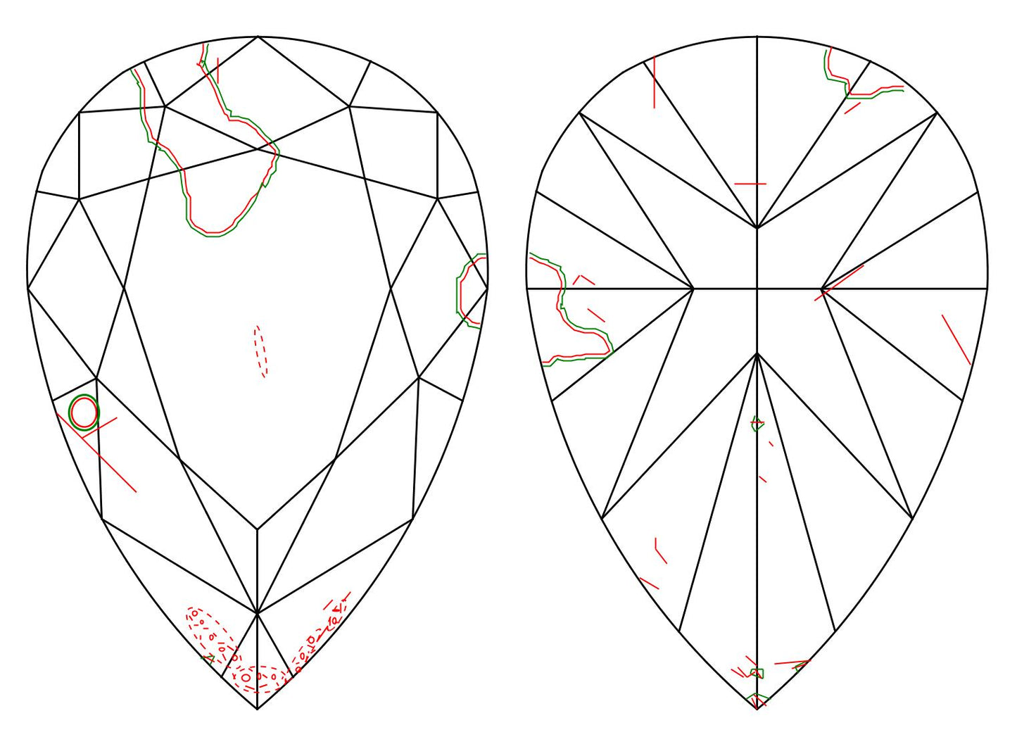 GIA 2.02 F-SI2 Pear Diamond