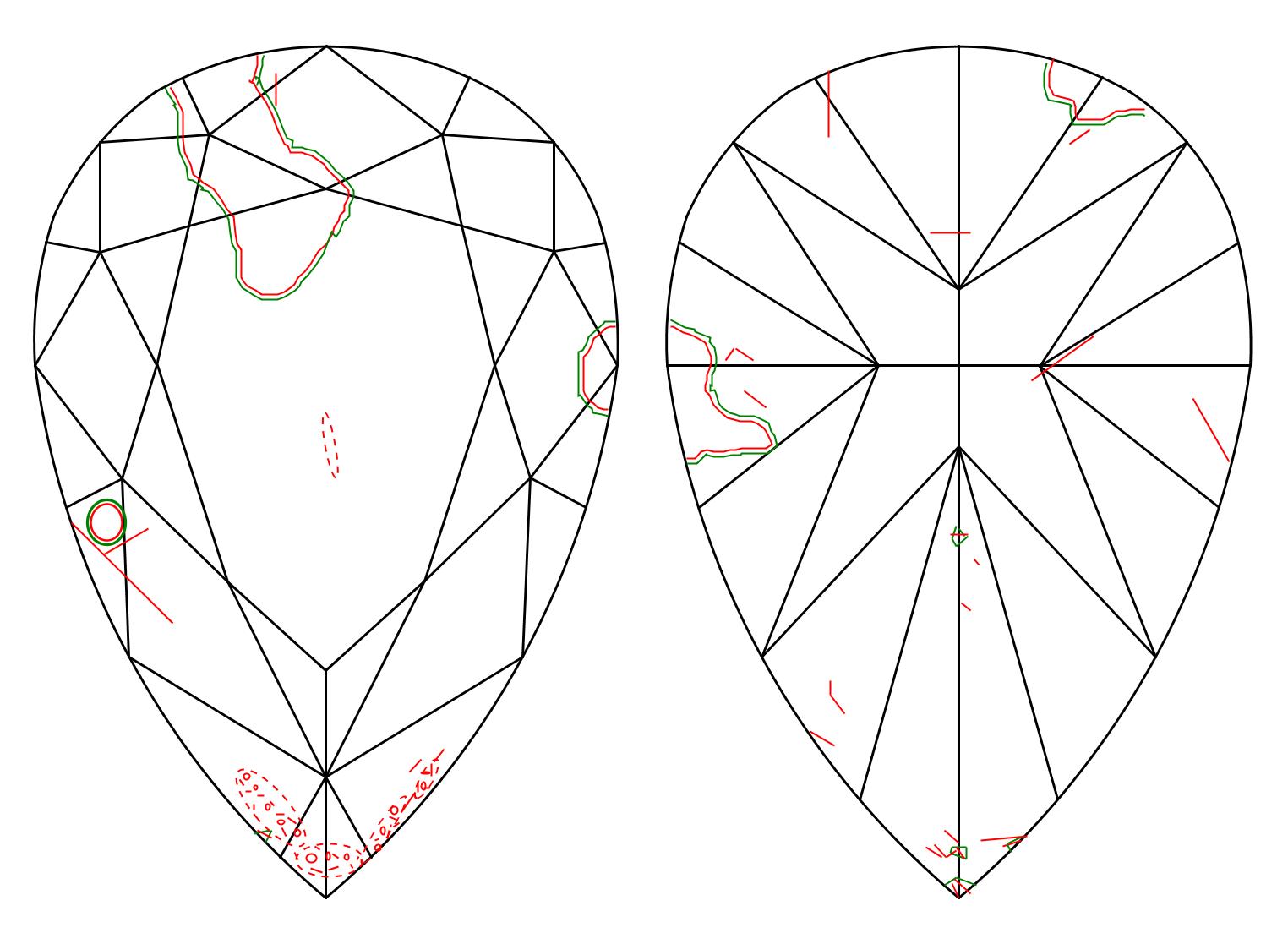GIA 2.02 F-SI2 Pear Diamond