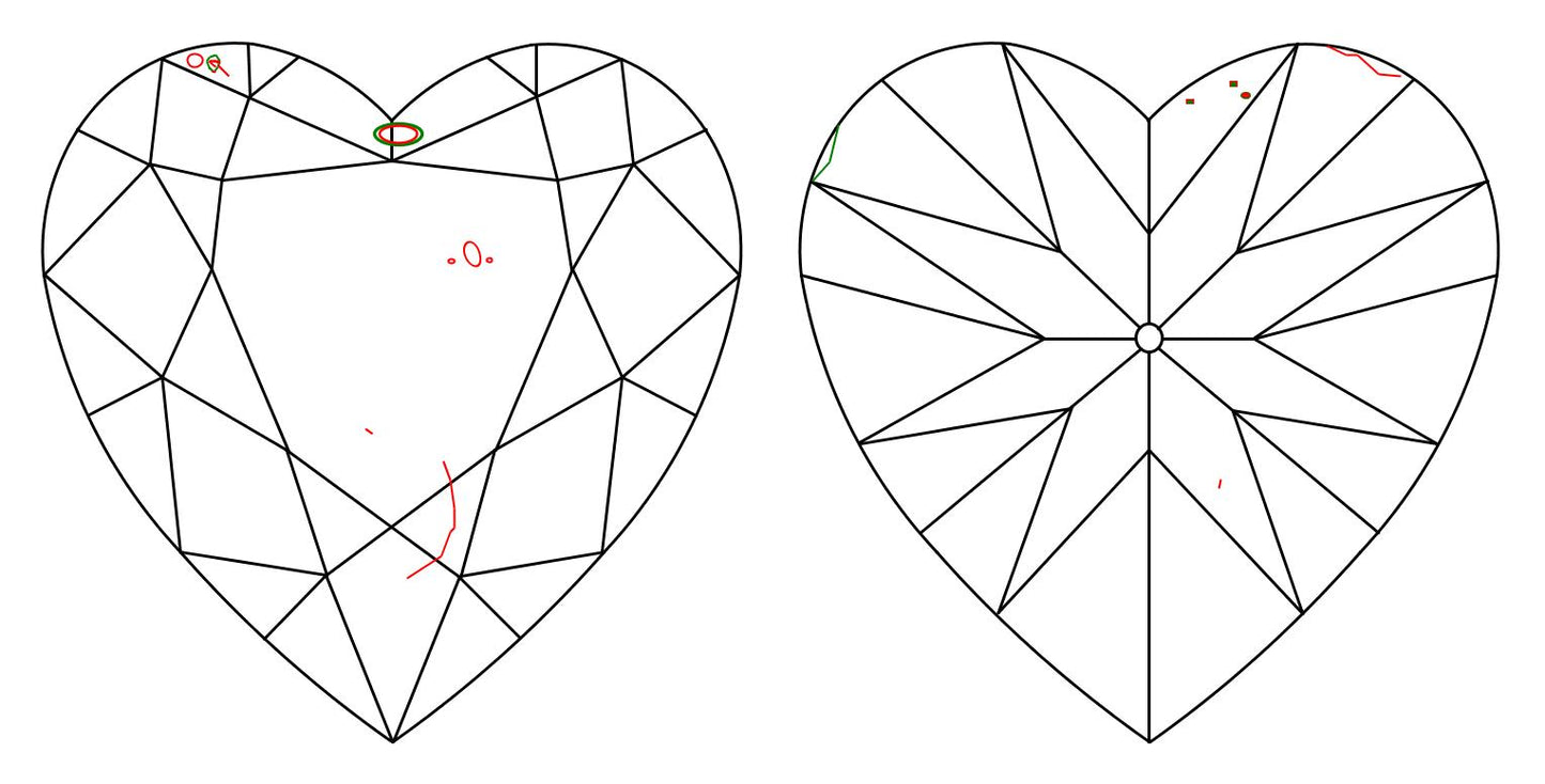 GIA 2.01 E-SI2 Heart Diamond